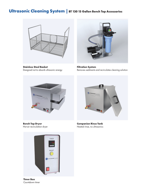 BT130H Ultrasonic Cleaner Accessories