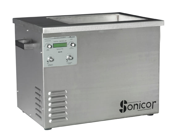Sonicor Industrial Benchtop Ultrasonic Cleaner left side