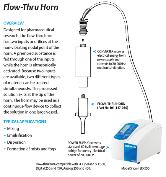 Horns for SFX250, SFX550, 250 & 450 Sonifiers