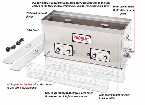 S40 Two Chamber Ultrasonic Gun Cleaning System